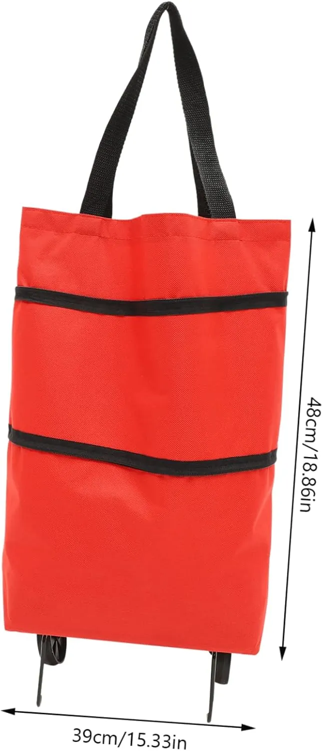 Storage Bag with Wheels Tey Bags Cart with Wheels Travel Tote Bag Oversized Tote Bag Grocery Cart on