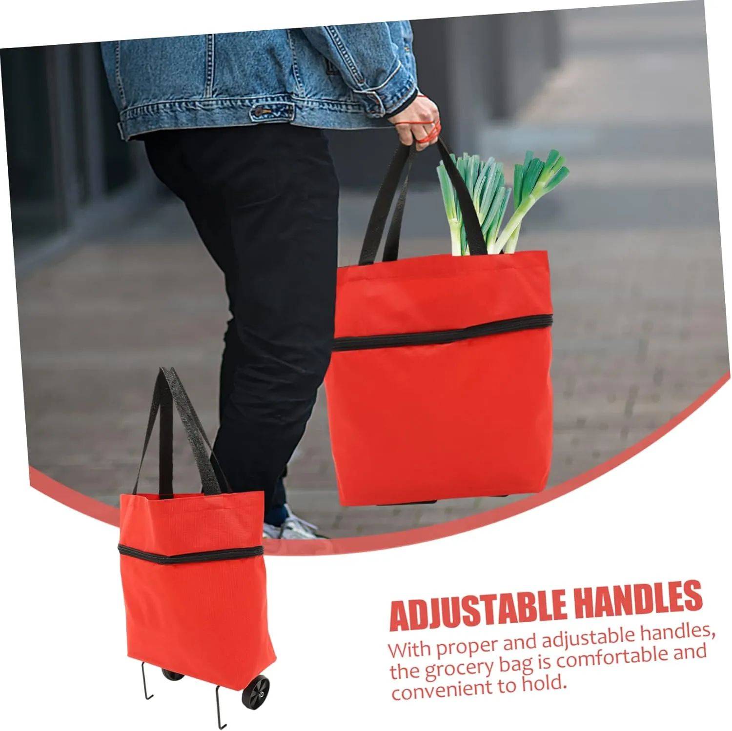 Storage Bag with Wheels Tey Bags Cart with Wheels Travel Tote Bag Oversized Tote Bag Grocery Cart on