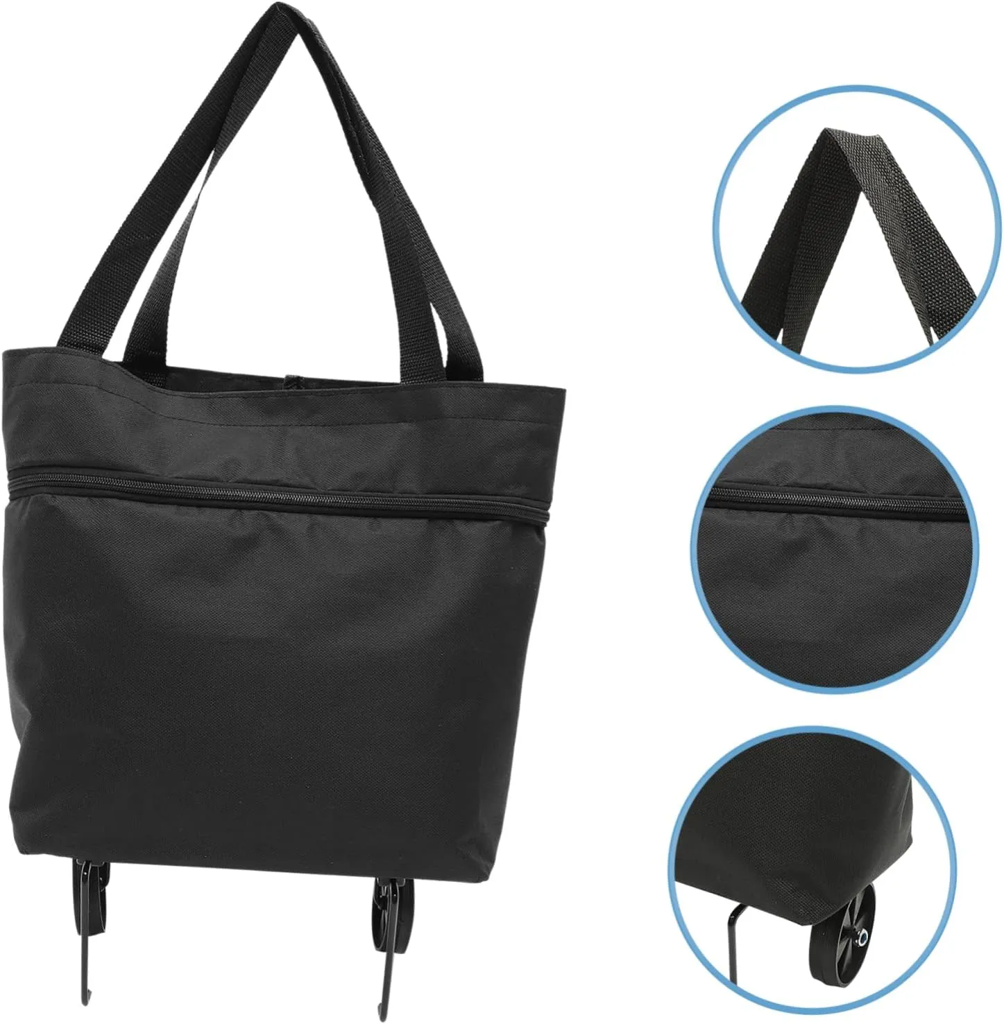 Storage Bag with Wheels Wagon Bag Wheels Oversized Tote Bag Folding Shopping Bags Cricket Bags with