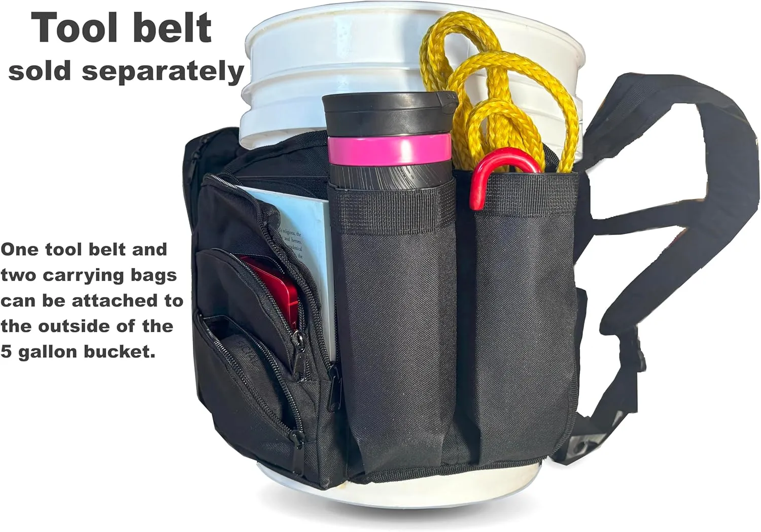 Strap Pack Backpack for Carrying Outdoor Wet Dry Vacuums or Water Coolers (Gold)