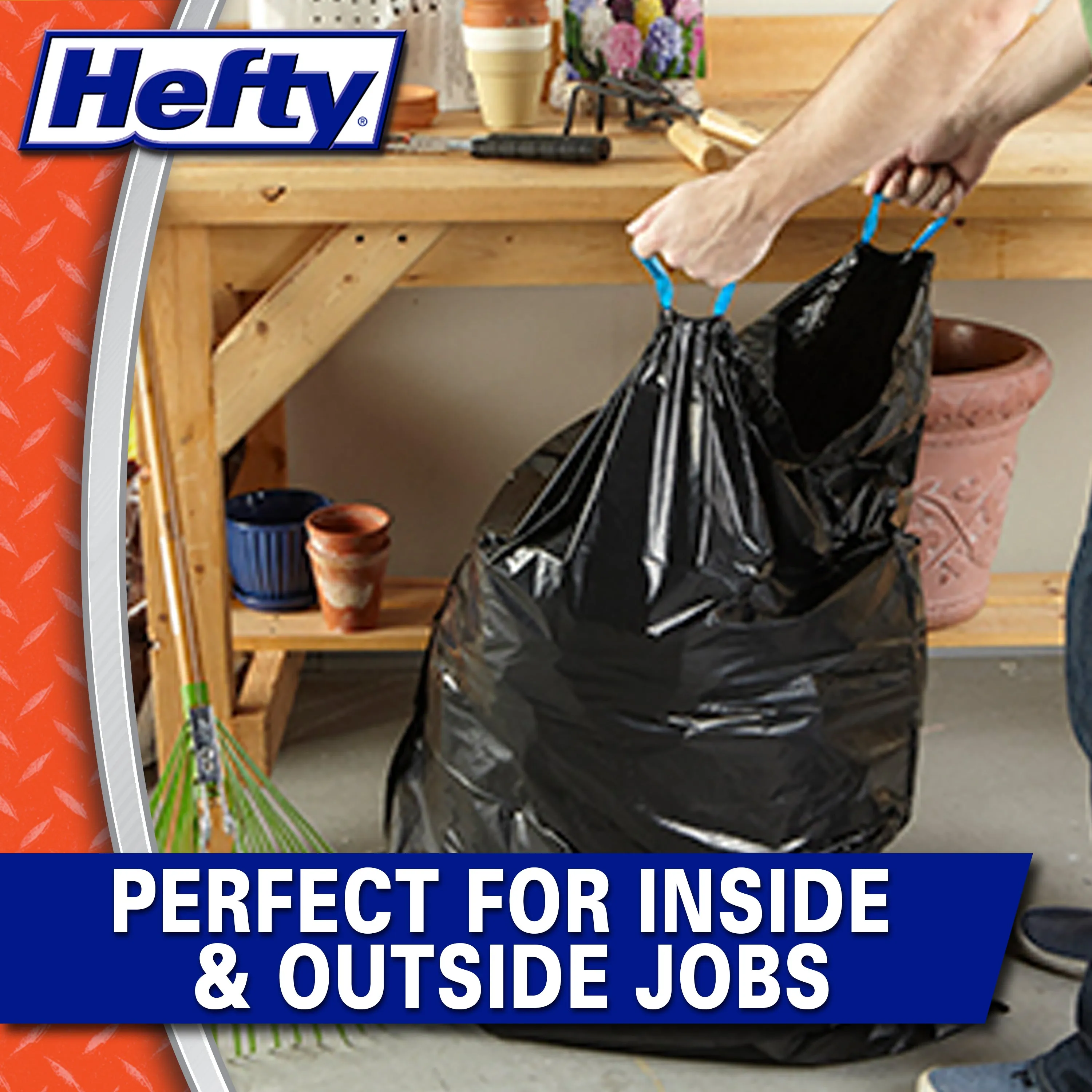 Strong Multipurpose Large Trash Bags - 30 Gallon, 56 Bags, Drawstring
