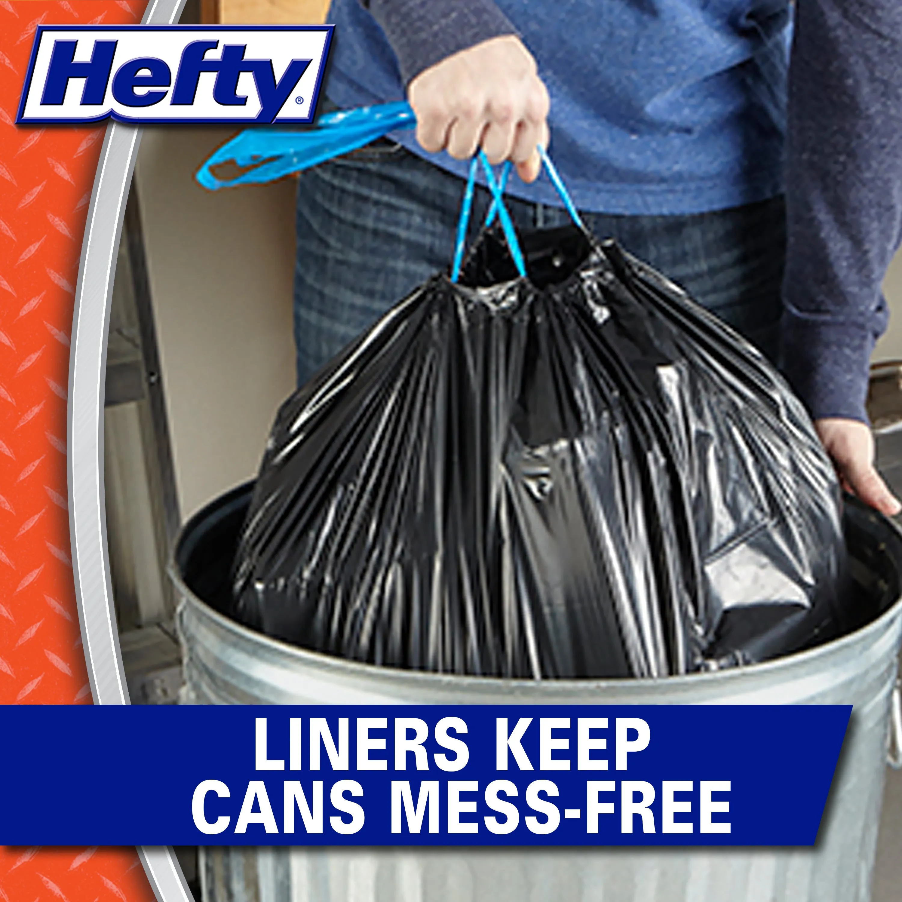 Strong Multipurpose Large Trash Bags - 30 Gallon, 56 Bags, Drawstring