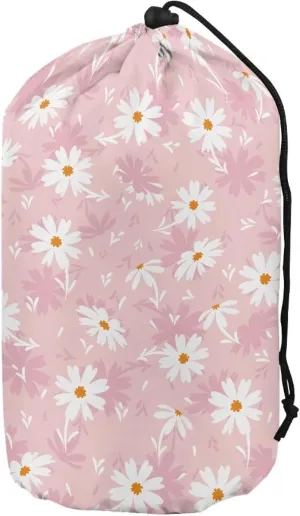 Stuff Bag Daisy Pattern Sleeping Bag Stuff Sack Water Resistant Camping Storage Bag Ultralight Ditty Bags for Camping Hiking Travelling or Laundry Set of 3