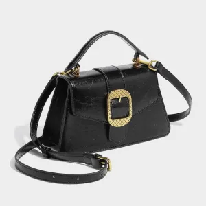 Stylish Soft Vegan Leather Top Handle Bag For Women, Mini Classic Satchel Purse, Small Women Office Bags