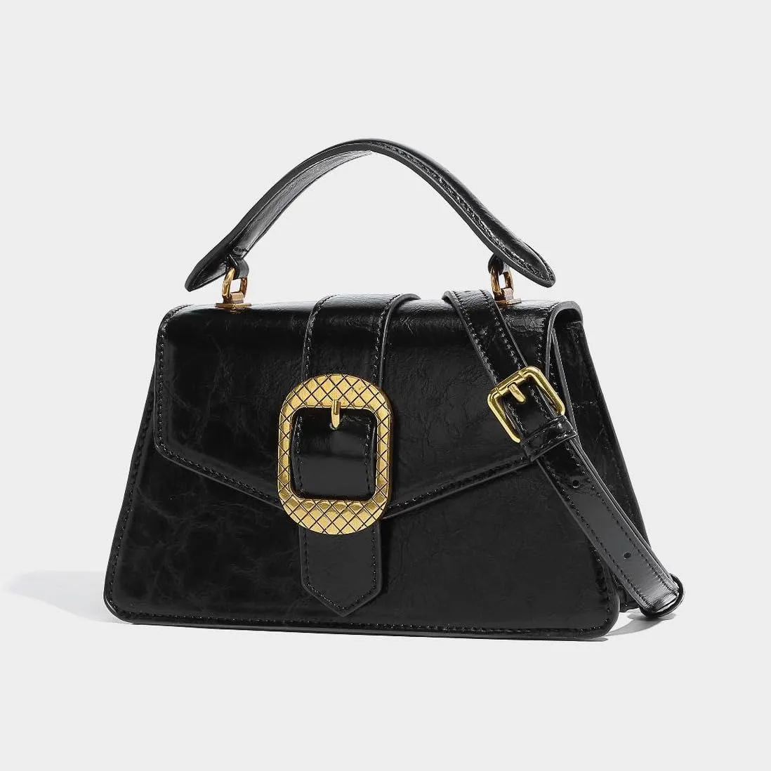 Stylish Soft Vegan Leather Top Handle Bag For Women, Mini Classic Satchel Purse, Small Women Office Bags