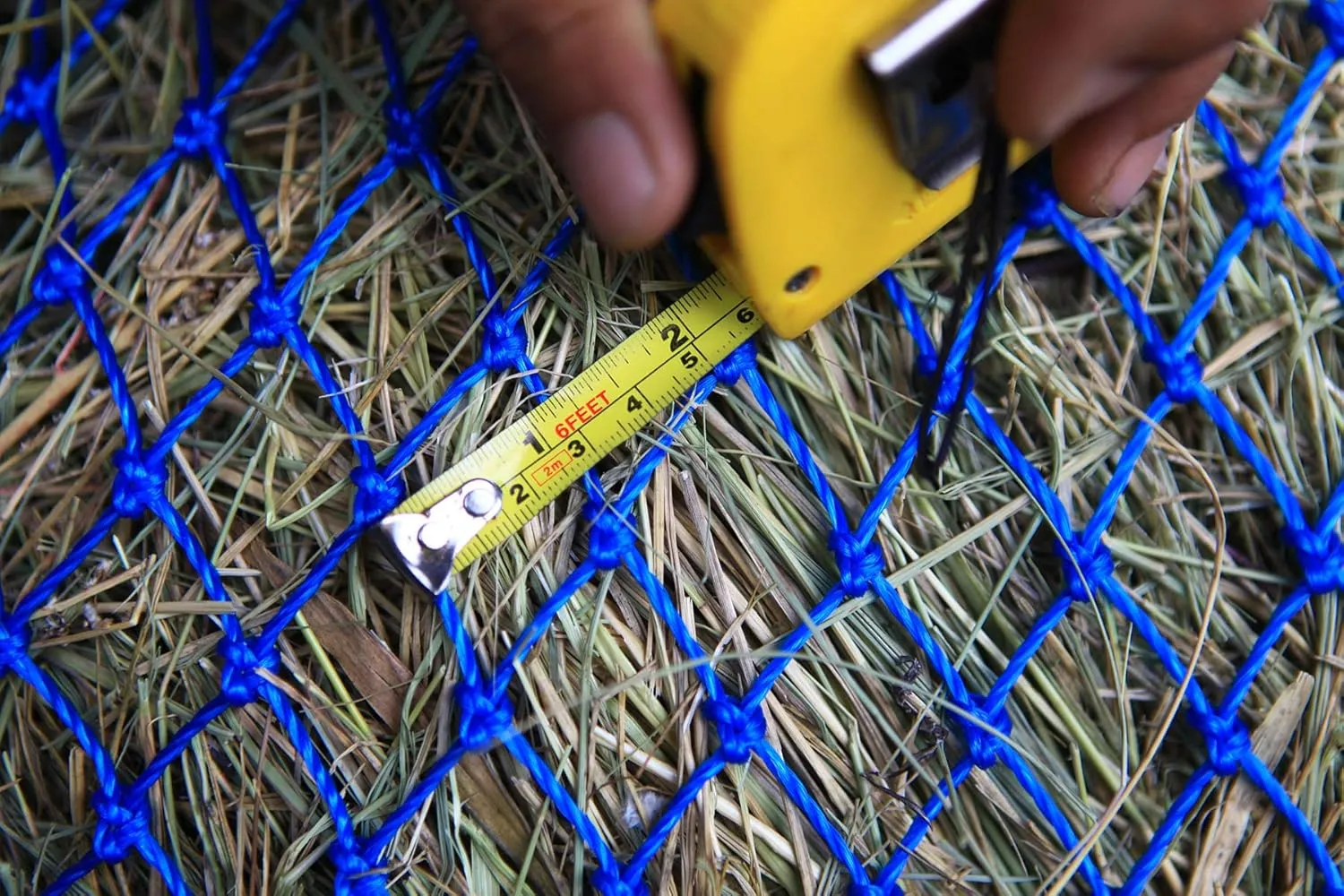 T TEKE Ultra Slow Hay Feeder Nets, 39" Length With 1"1/4" Feeding Holes, Horse Supplies Bags for Horses, Goats, With Extra Spared Cord