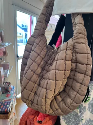 TAN oversized hobo