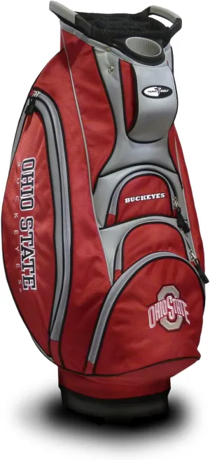 Team Golf NCAA 10-Way Top with Integrated Dual Handle & External Putter Well, Cooler Pocket, Padded Strap, Umbrella Holder & Removable Rain Hood