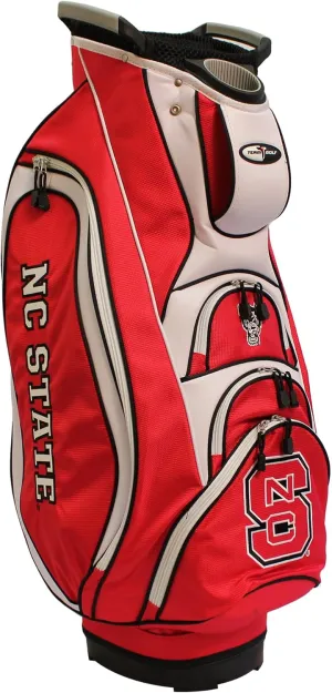 Team Golf NCAA NC State Wolfpack Victory Golf Cart Bag, 10-way Top with Integrated Dual Handle & External Putter Well, Cooler Pocket, Padded Strap, Umbrella Holder & Removable Rain Hood