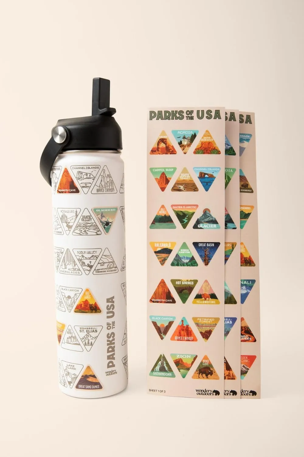 The Original Parks of the USA Bucket List Bottle | 24 oz (White)