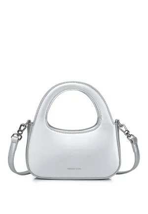 Tiara Metallic Hobo Bag (Silver)