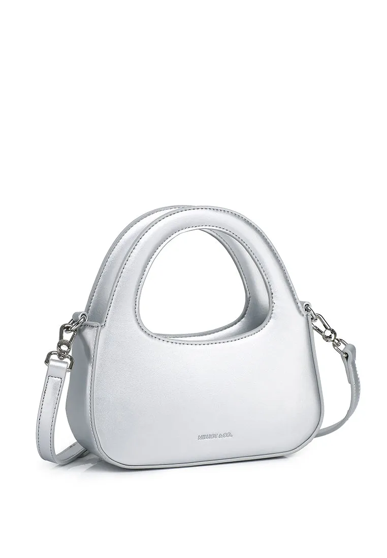 Tiara Metallic Hobo Bag (Silver)