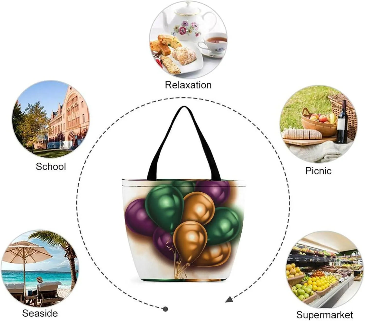 Tote Bag for Women Grocery Bag African Leopard on Rock Foldable Shopping Bags Reusable Large Tote Bag