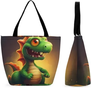 Tote Bag for Women Grocery Bag Dirt Road with Leaves Foldable Shopping Bags Reusable Large Tote Bag