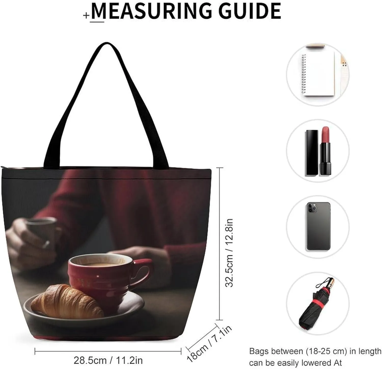 Tote Bag for Women Grocery Bag Dirt Road with Leaves Foldable Shopping Bags Reusable Large Tote Bag