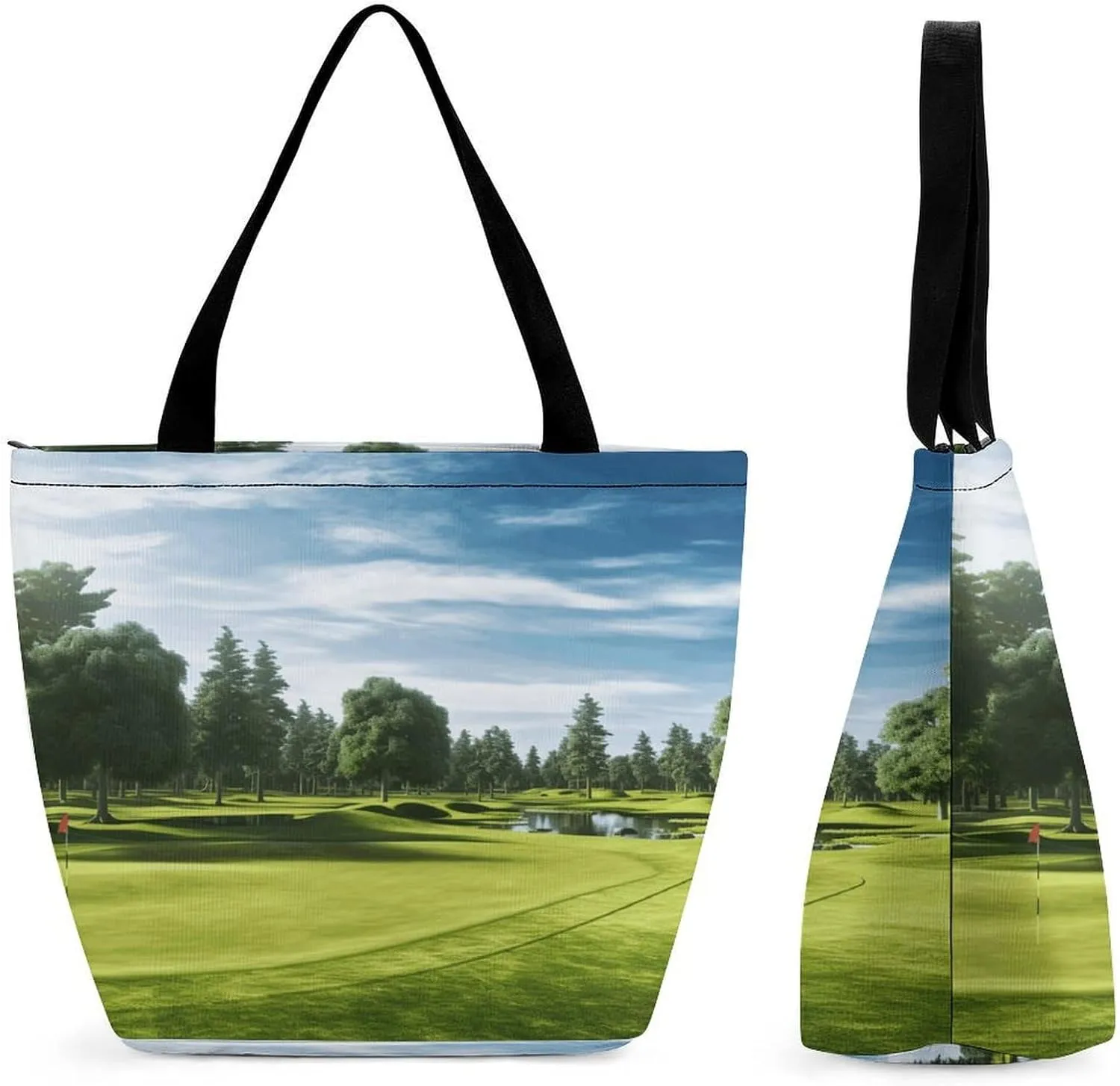 Tote Bag for Women Grocery Bag Golden Retriever Dog Foldable Shopping Bags Reusable Large Tote Bag