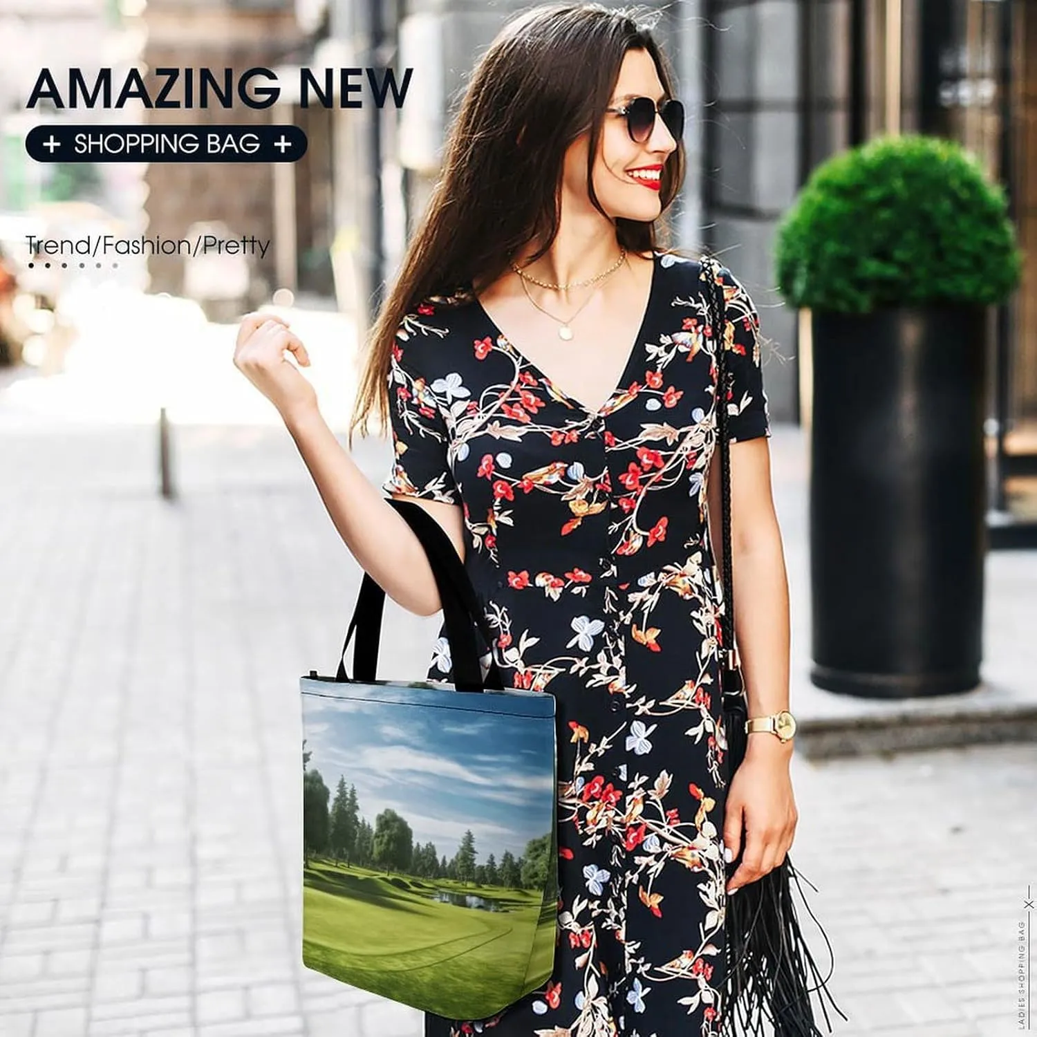 Tote Bag for Women Grocery Bag Golden Retriever Dog Foldable Shopping Bags Reusable Large Tote Bag