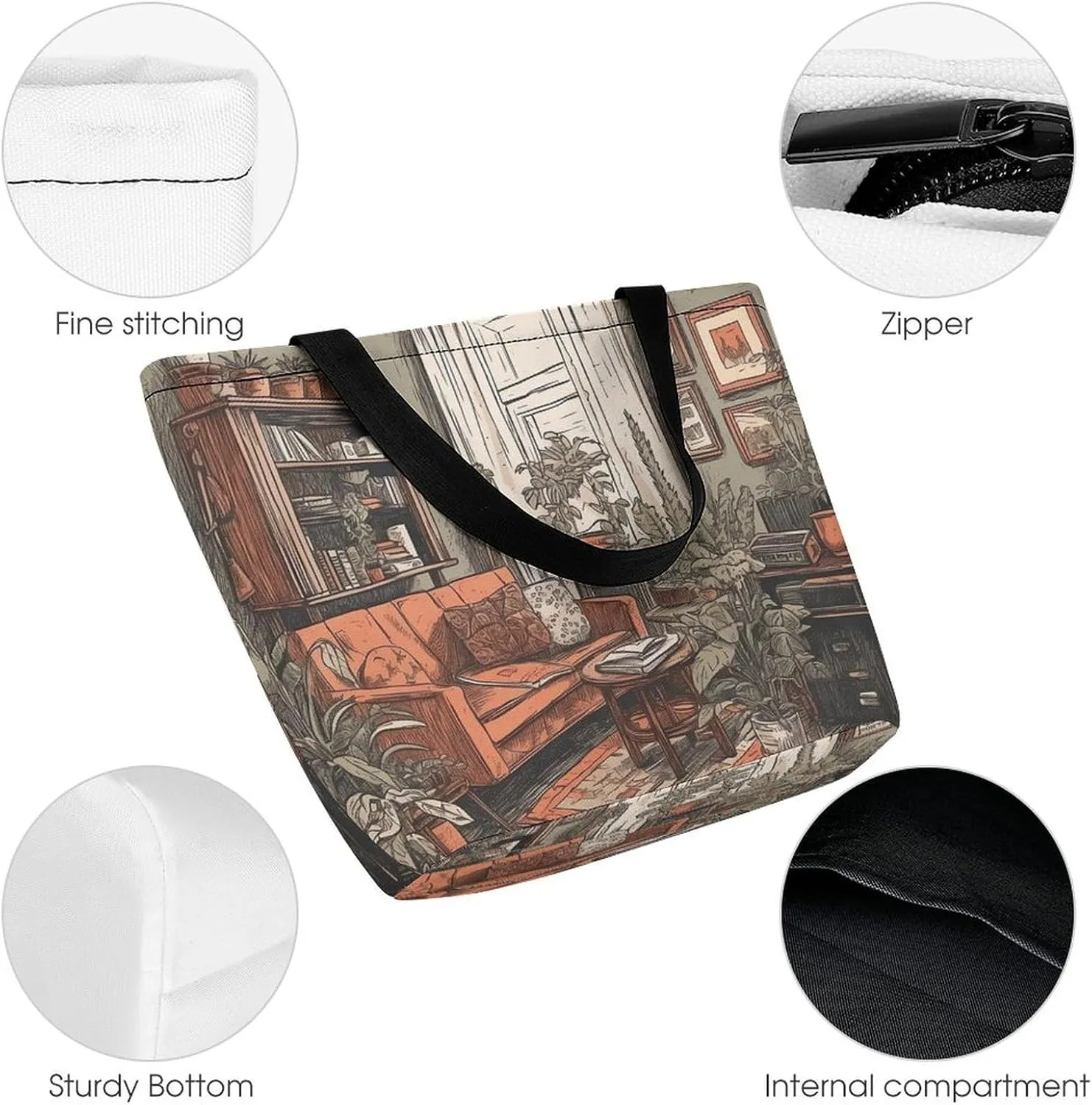 Tote Bag for Women Grocery Bag Several Blueberries Foldable Shopping Bags Reusable Large Tote Bag