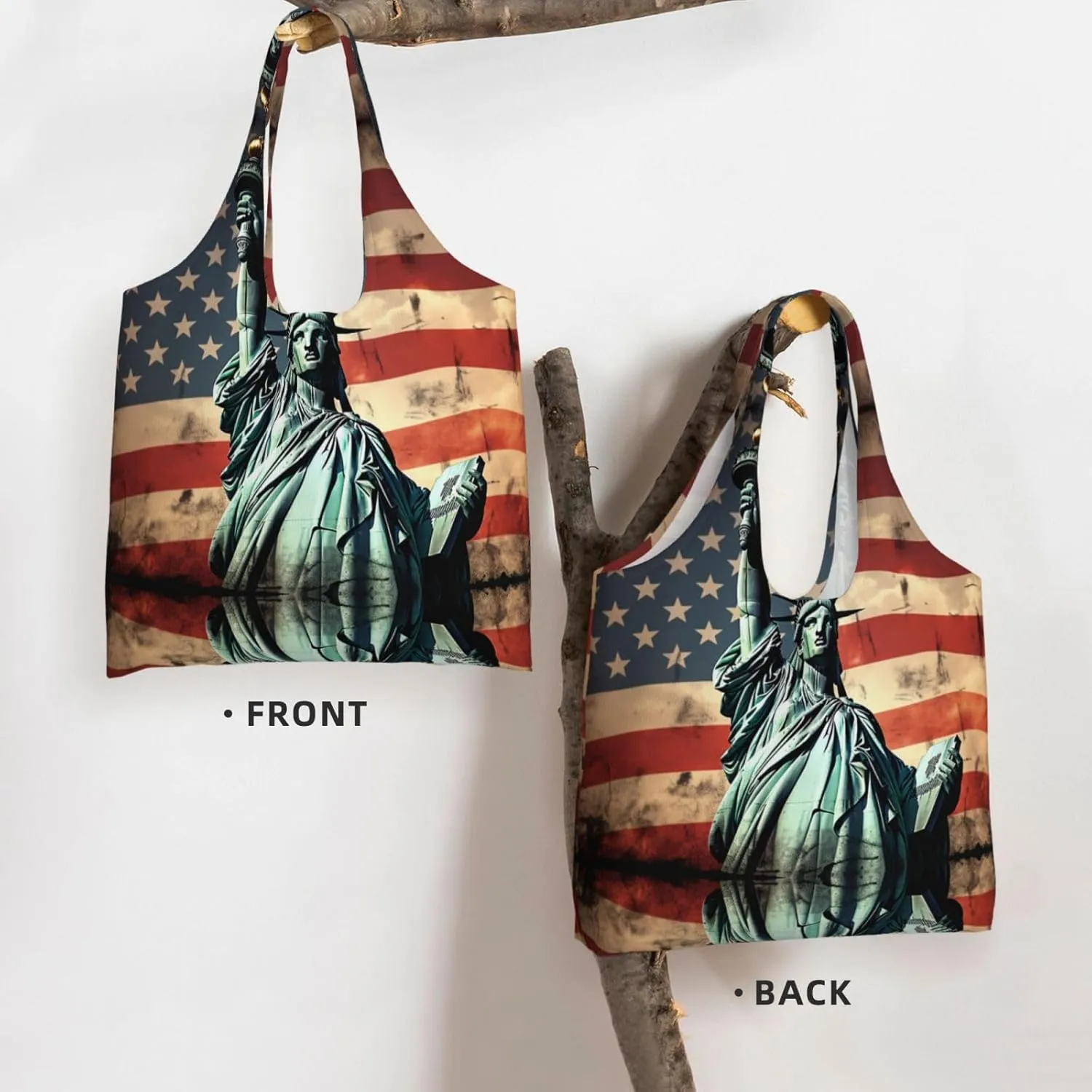 Tote Bag for Women Reusable Grocery Bag Canvas Shopping Bag Tiger Colorful Sunset Handbag Foldable Shoulder Bag