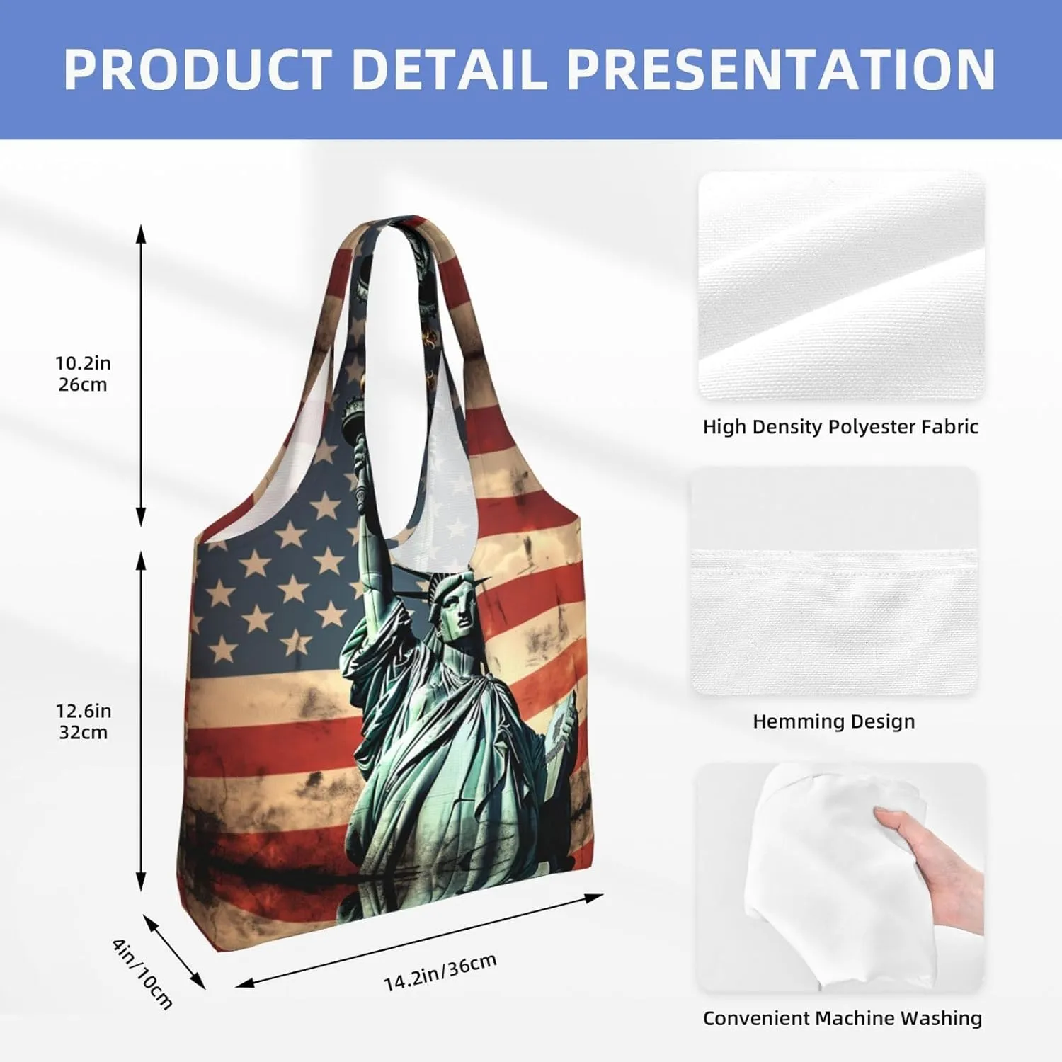 Tote Bag for Women Reusable Grocery Bag Canvas Shopping Bag Tiger Colorful Sunset Handbag Foldable Shoulder Bag