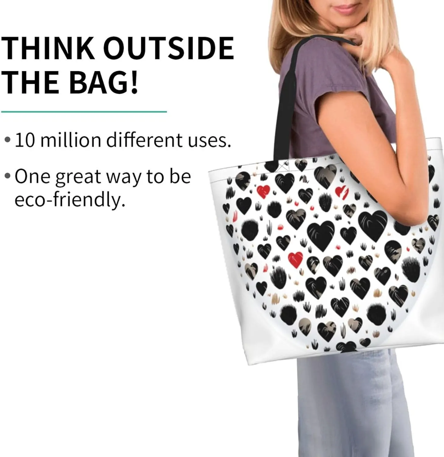 Tote Bag for Women Reusable Grocery Bag Shopping Bag Cats and Dogs Tote Bags Handbag Foldable Shoulder Bag