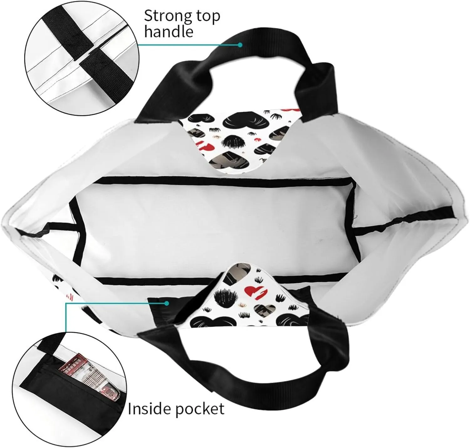 Tote Bag for Women Reusable Grocery Bag Shopping Bag Cats and Dogs Tote Bags Handbag Foldable Shoulder Bag