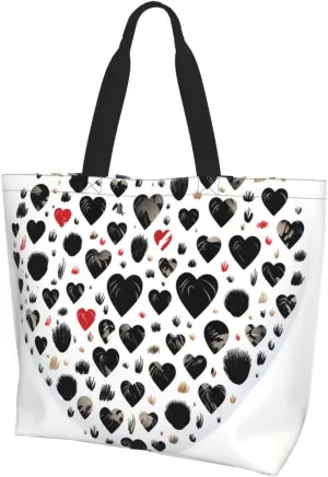 Tote Bag for Women Reusable Grocery Bag Shopping Bag Cats and Dogs Tote Bags Handbag Foldable Shoulder Bag
