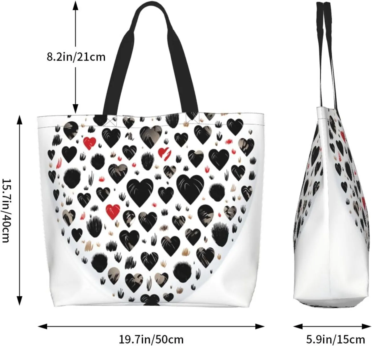Tote Bag for Women Reusable Grocery Bag Shopping Bag Cats and Dogs Tote Bags Handbag Foldable Shoulder Bag
