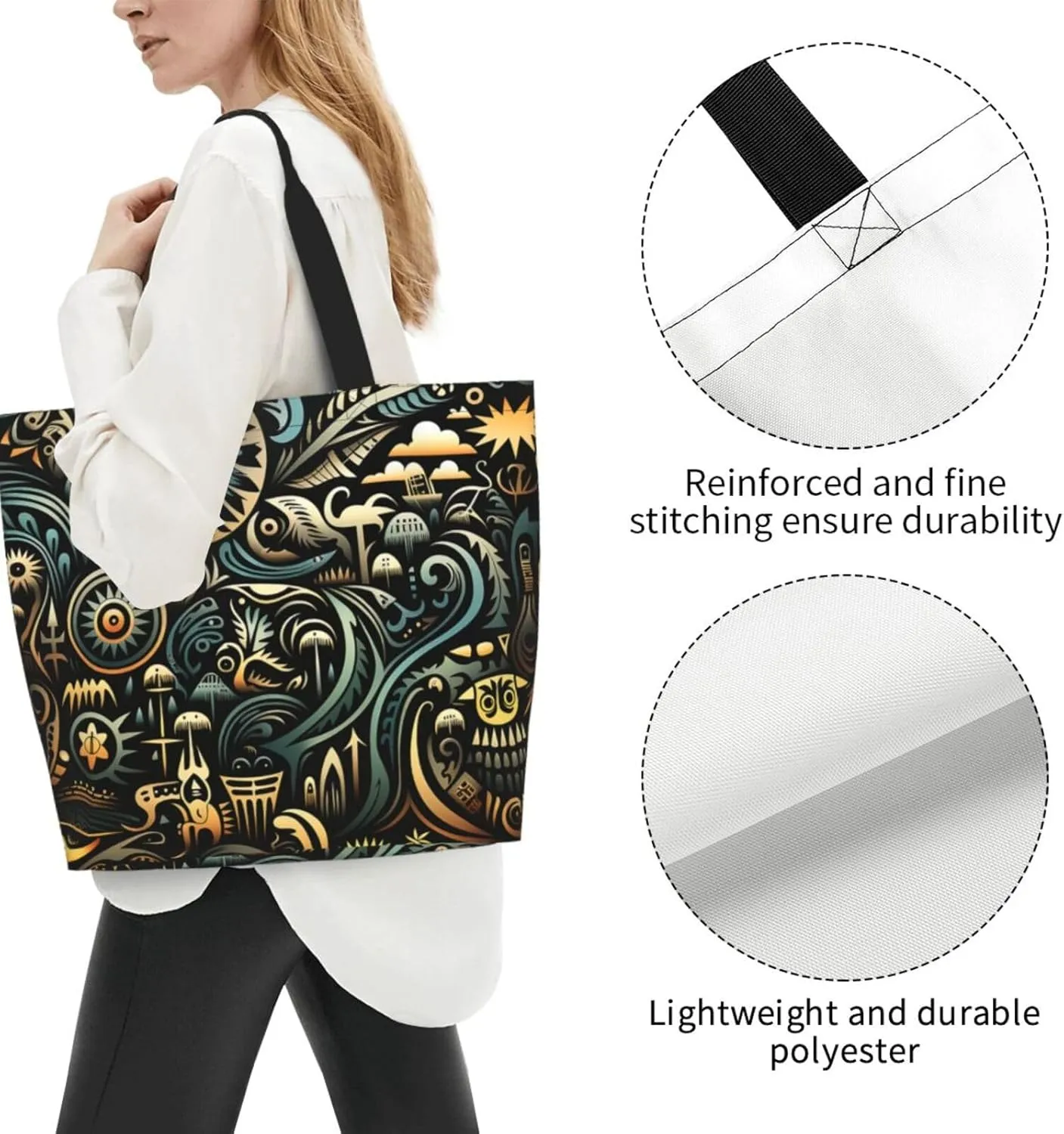 Tote Bag for Women Reusable Grocery Bag Shopping Bag Dalmatian Tote Bags Handbag Foldable Shoulder Bag
