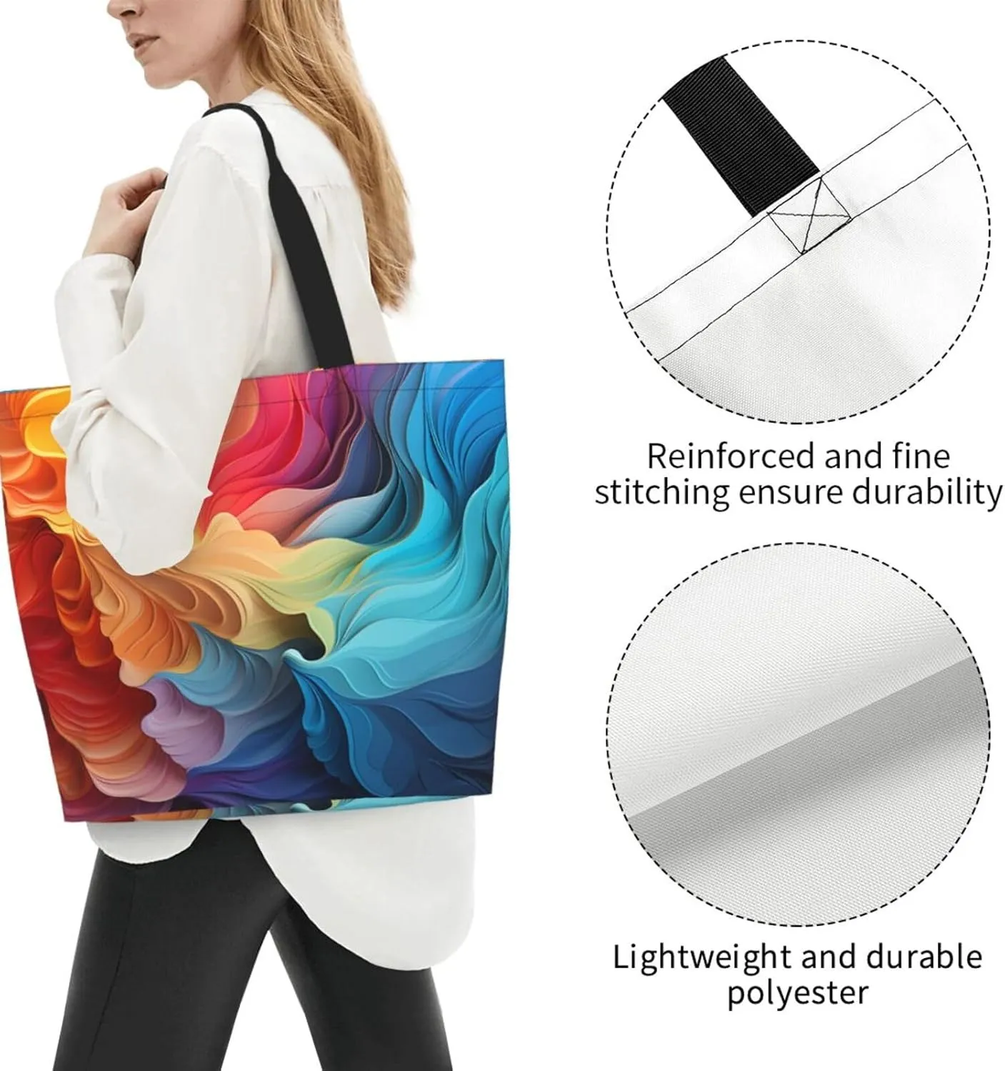 Tote Bag for Women Reusable Grocery Bag Shopping Bag Dalmatian Tote Bags Handbag Foldable Shoulder Bag