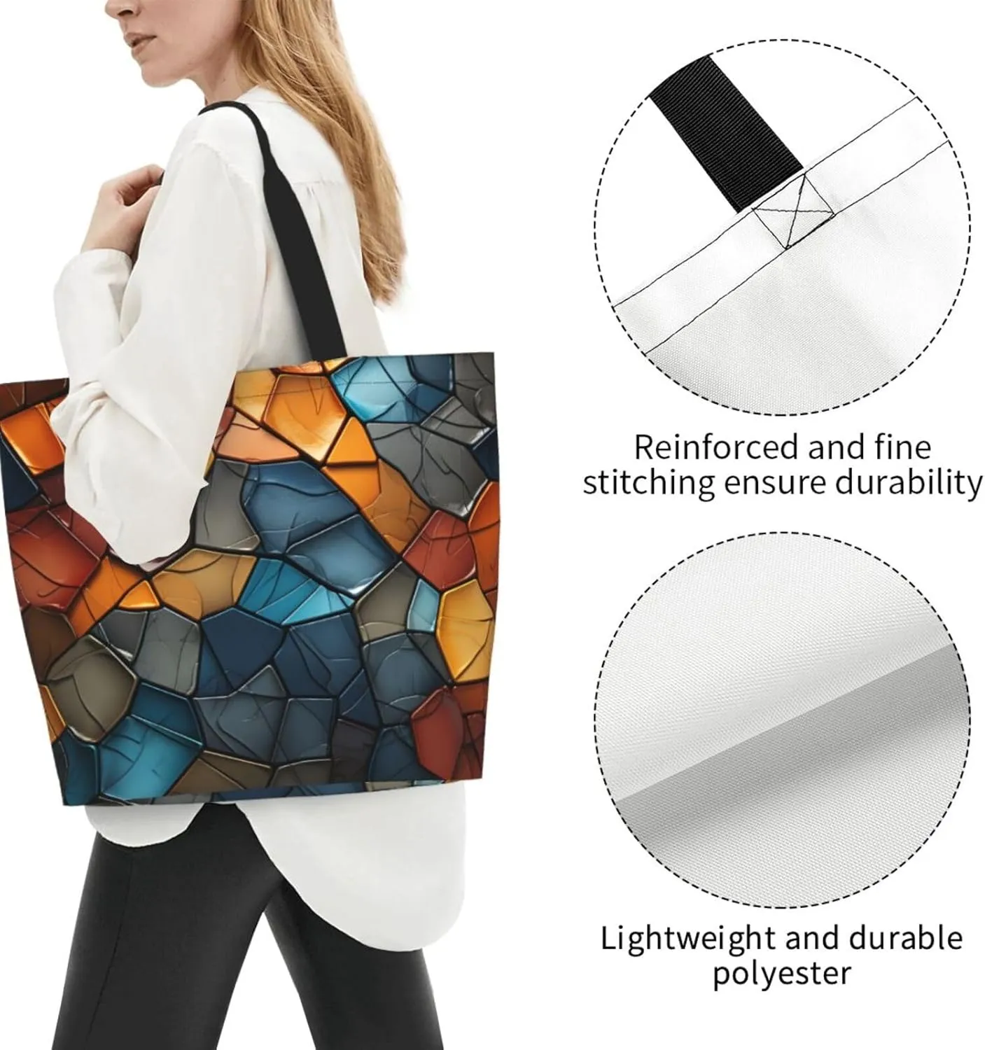 Tote Bag for Women Reusable Grocery Bag Shopping Bag Golden Dust Tote Bags Handbag Foldable Shoulder Bag