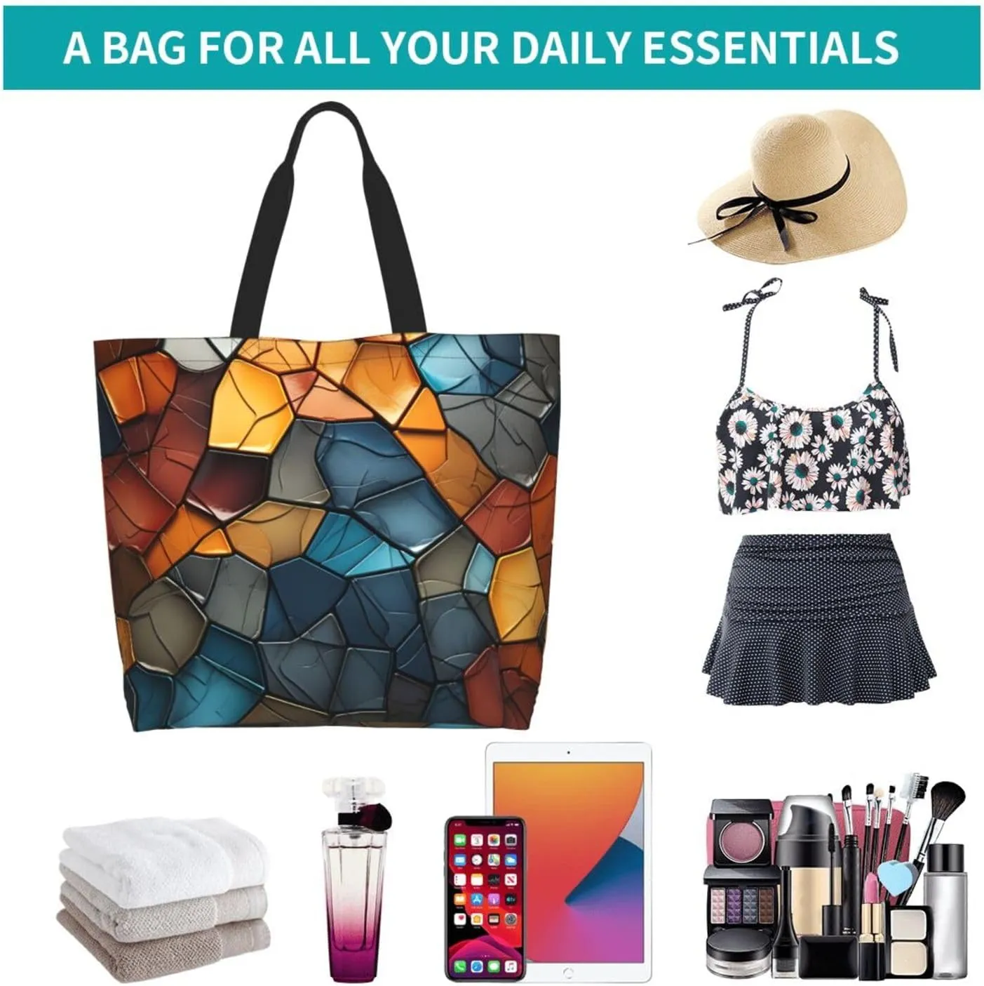 Tote Bag for Women Reusable Grocery Bag Shopping Bag Golden Dust Tote Bags Handbag Foldable Shoulder Bag