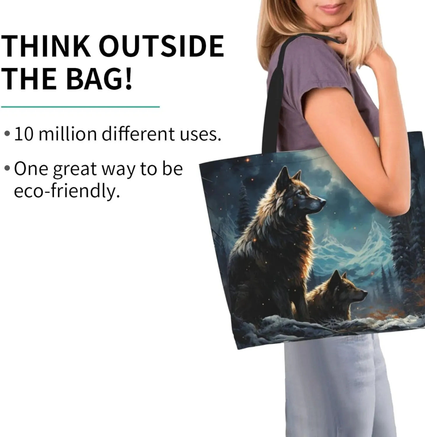Tote Bag for Women Reusable Grocery Bag Shopping Bag Waves Tote Bags Handbag Foldable Shoulder Bag