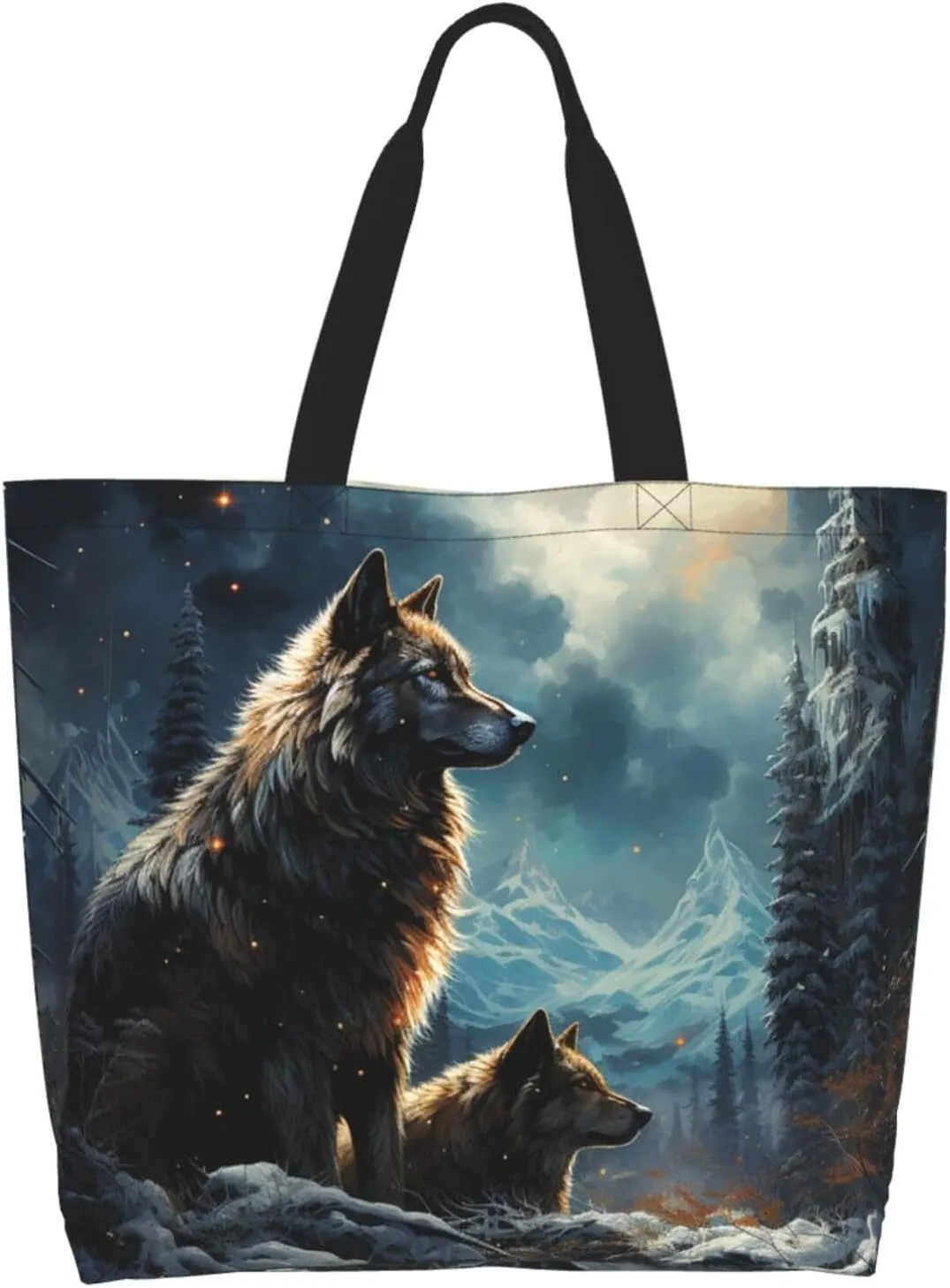 Tote Bag for Women Reusable Grocery Bag Shopping Bag Waves Tote Bags Handbag Foldable Shoulder Bag