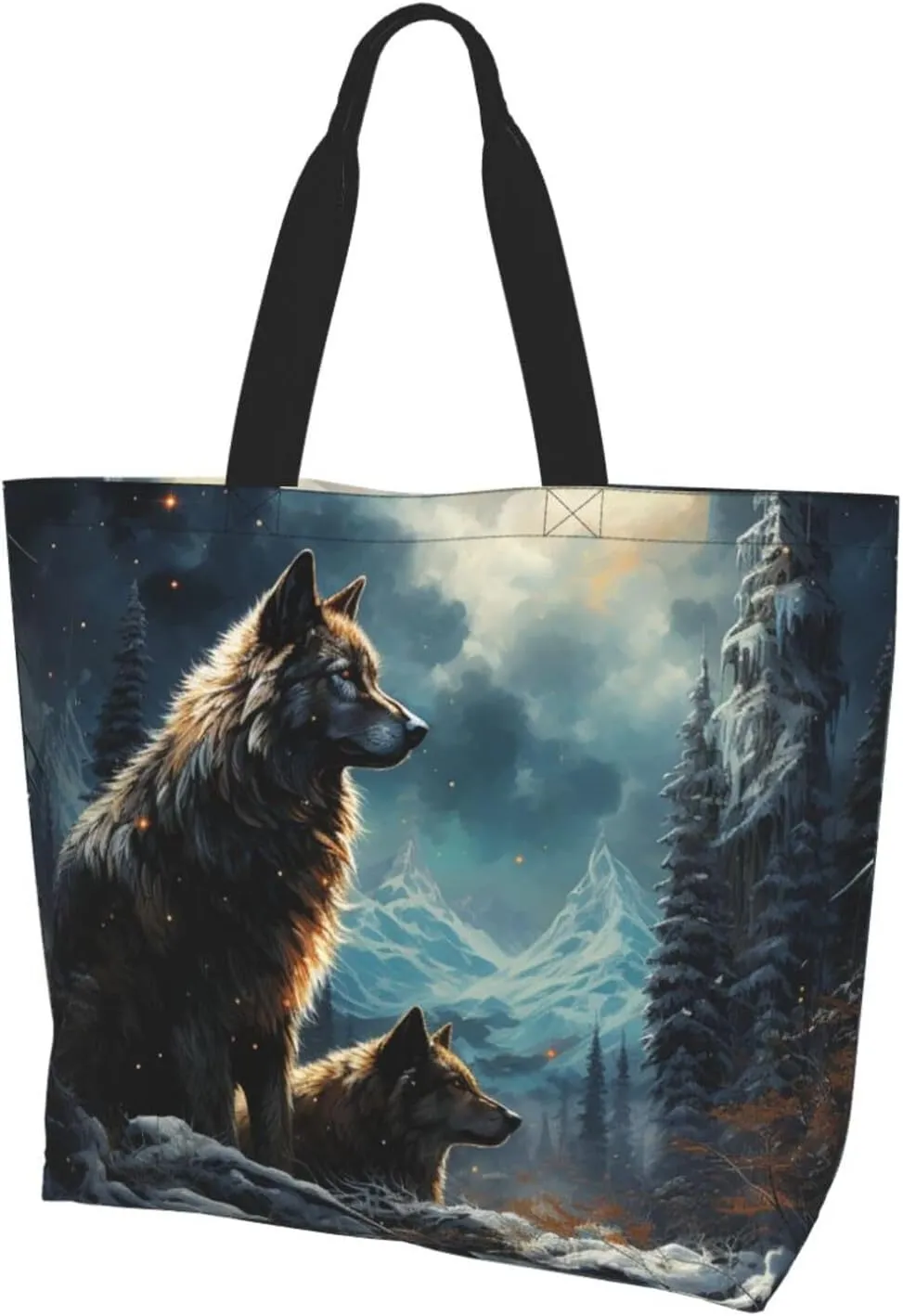 Tote Bag for Women Reusable Grocery Bag Shopping Bag Waves Tote Bags Handbag Foldable Shoulder Bag
