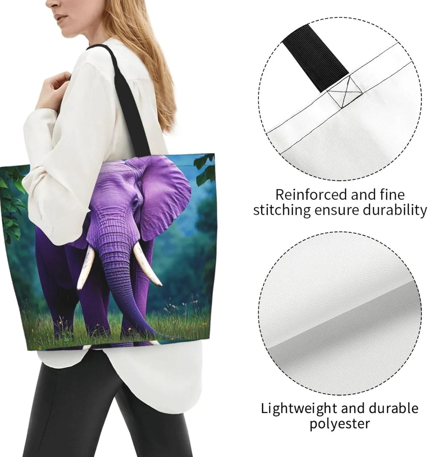 Tote Bag for Women Sea Otters Grocery Bag Foldable Shopping Bags Reusable Large Tote Bag