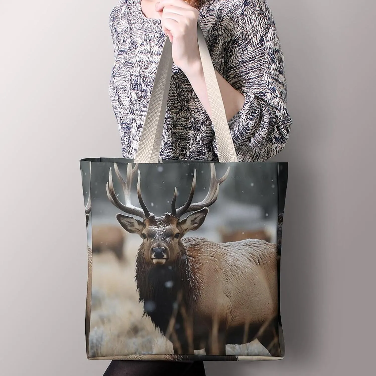 Tote Bag Laptop Handbag Classical Pattern Flowers Grocery Bag Canvas Shoulder Bag Crossbody Bag for Travel