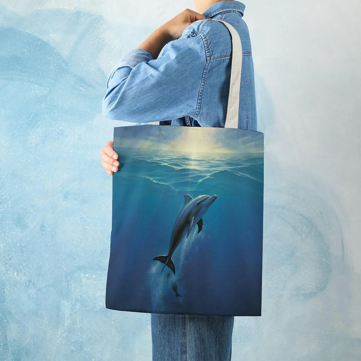Tote Bag Laptop Handbag Elk In The Meadow Grocery Bag Canvas Shoulder Bag Crossbody Bag for Travel