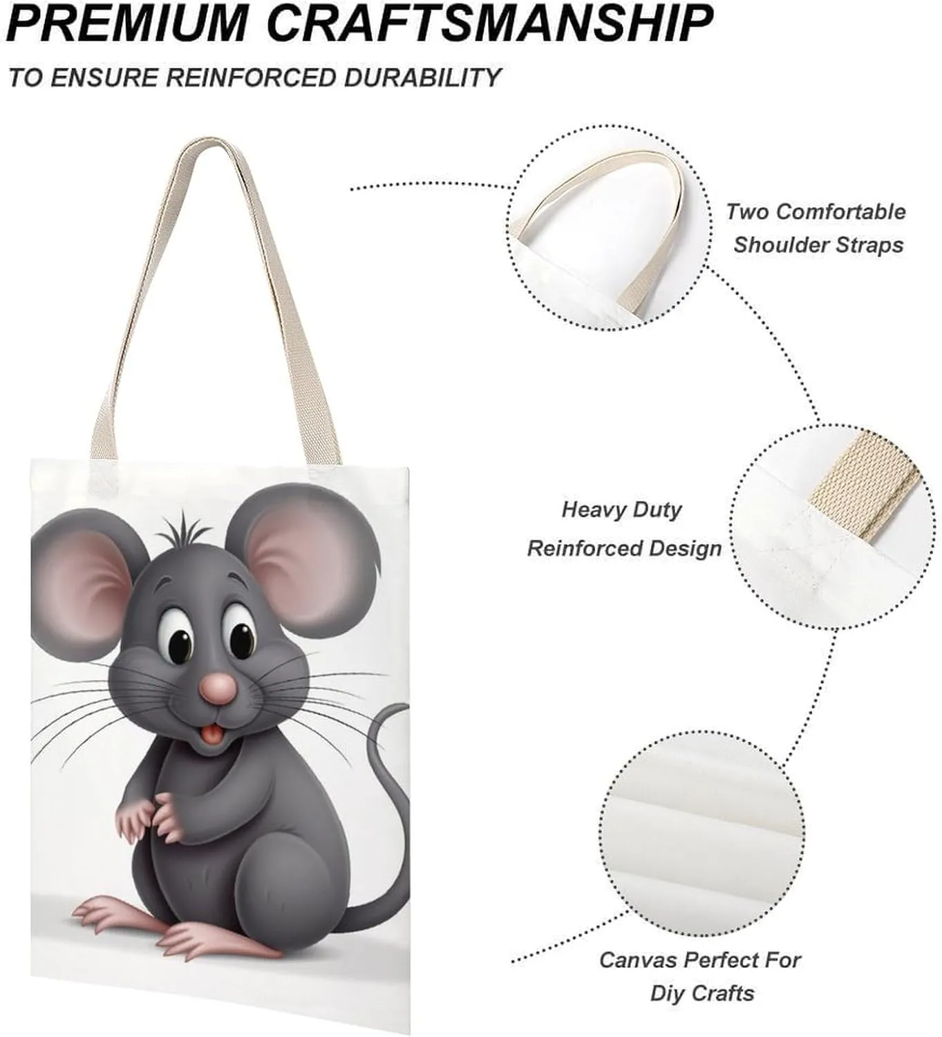 Tote Bag Laptop Handbag Harp Seal Painting Grocery Bag Canvas Shoulder Bag Crossbody Bag for Travel