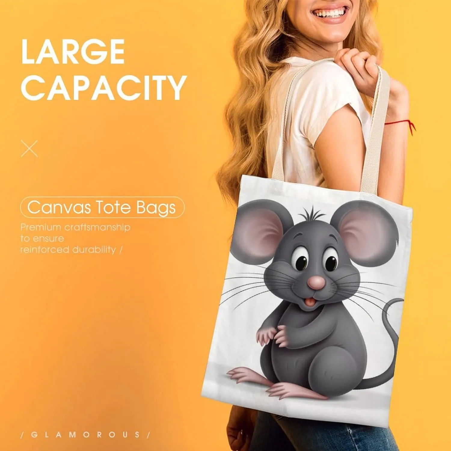Tote Bag Laptop Handbag Harp Seal Painting Grocery Bag Canvas Shoulder Bag Crossbody Bag for Travel