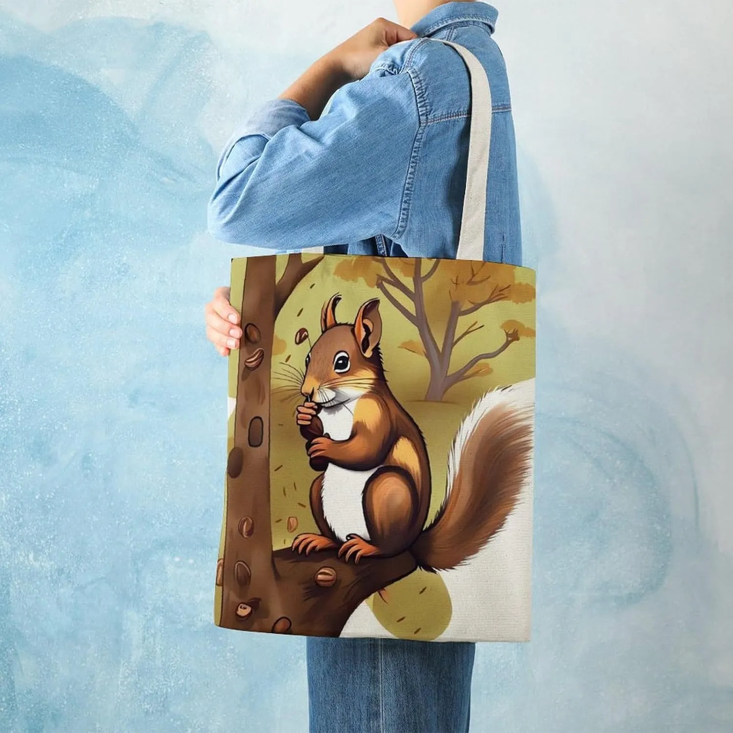Tote Bag Laptop Handbag Pug Grocery Bag Canvas Shoulder Bag Crossbody Bag for Travel