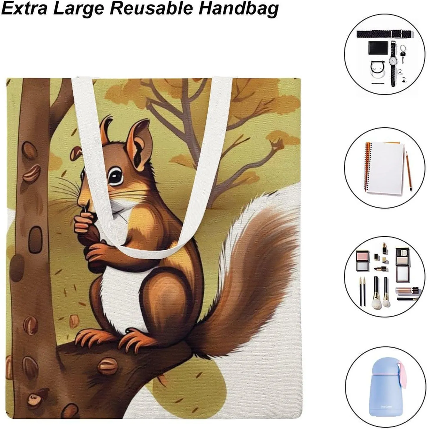 Tote Bag Laptop Handbag Pug Grocery Bag Canvas Shoulder Bag Crossbody Bag for Travel