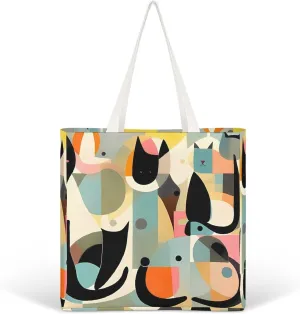 Tote Bag Laptop Handbag Small Animals Grocery Bag Canvas Shoulder Bag Crossbody Bag for Travel