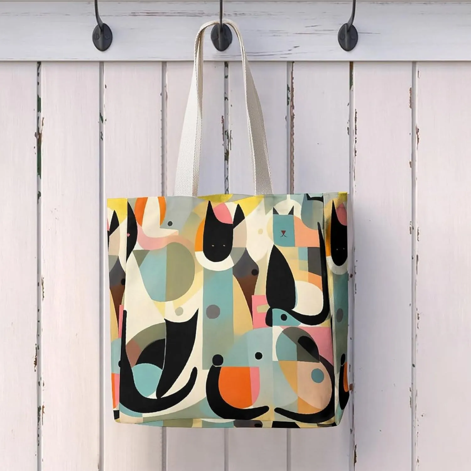 Tote Bag Laptop Handbag Small Animals Grocery Bag Canvas Shoulder Bag Crossbody Bag for Travel