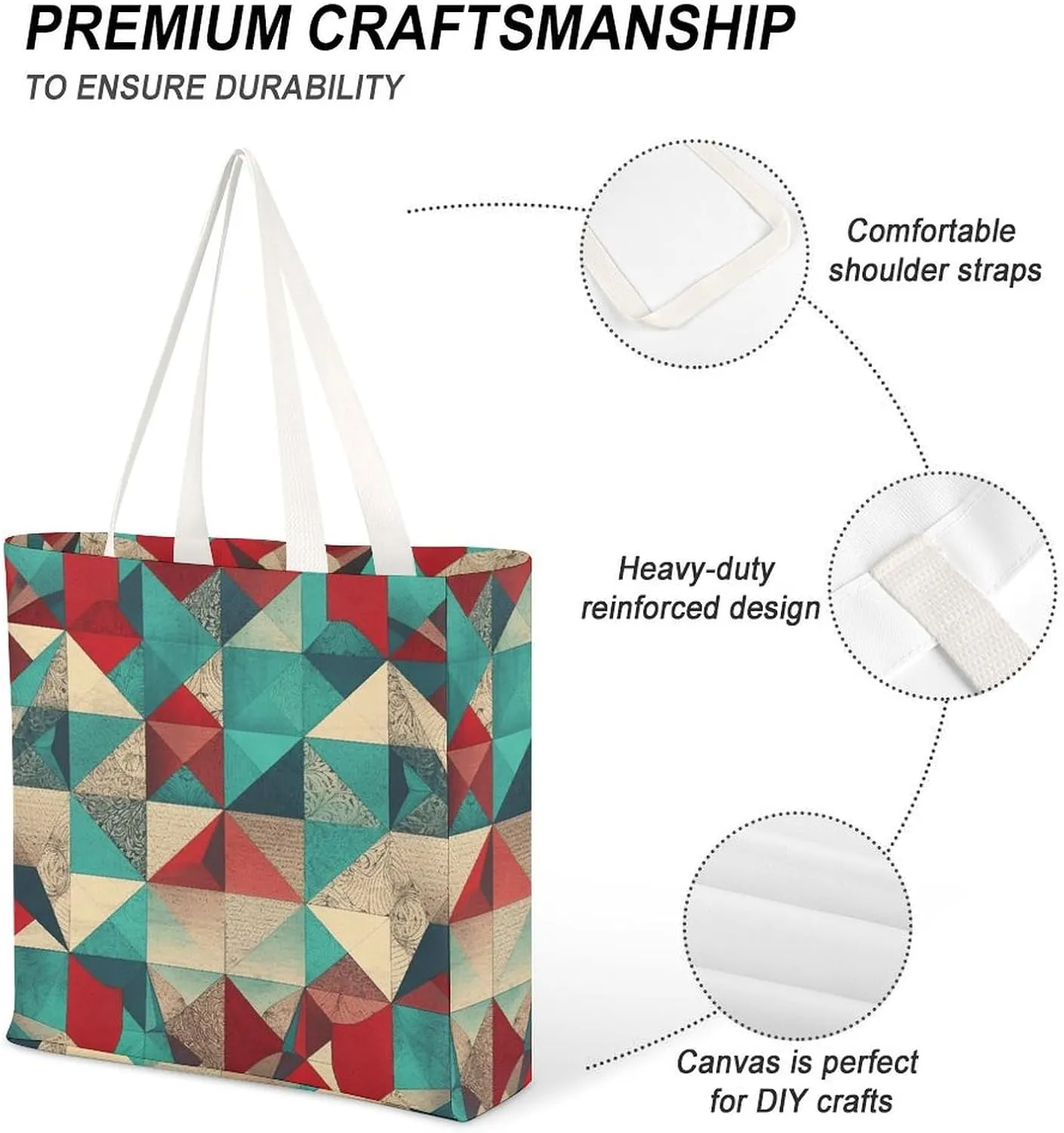 Tote Bag Laptop Handbag Small Hound Pattern Grocery Bag Canvas Shoulder Bag Crossbody Bag for Travel