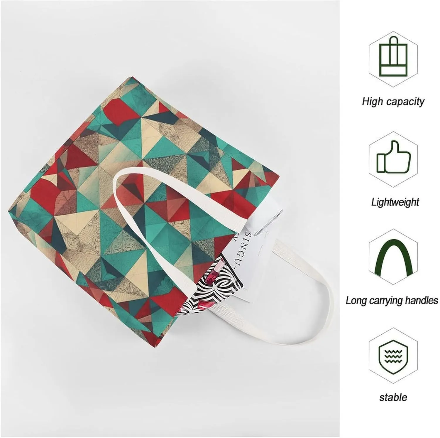 Tote Bag Laptop Handbag Small Hound Pattern Grocery Bag Canvas Shoulder Bag Crossbody Bag for Travel