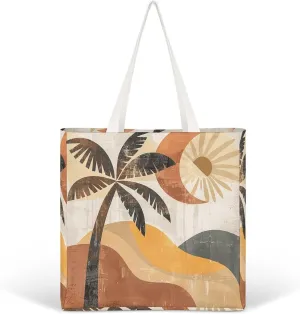 Tote Bag Laptop Handbag Standing in The Field Grocery Bag Canvas Shoulder Bag Crossbody Bag for Travel