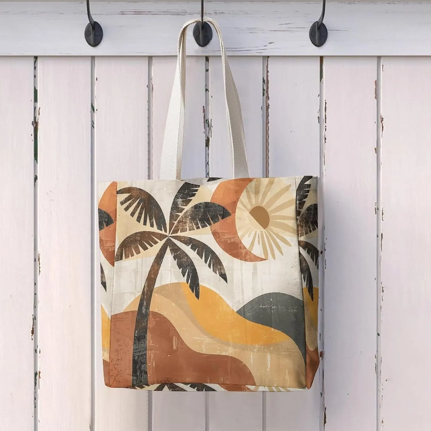 Tote Bag Laptop Handbag Standing in The Field Grocery Bag Canvas Shoulder Bag Crossbody Bag for Travel