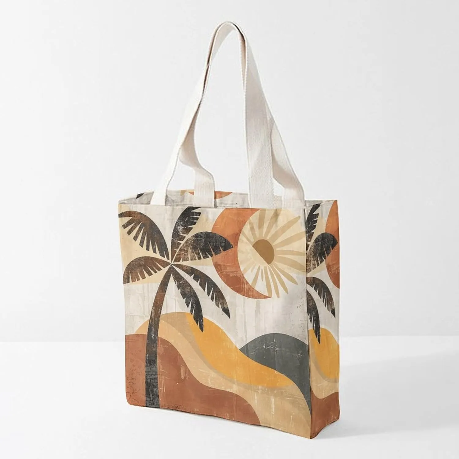 Tote Bag Laptop Handbag Standing in The Field Grocery Bag Canvas Shoulder Bag Crossbody Bag for Travel