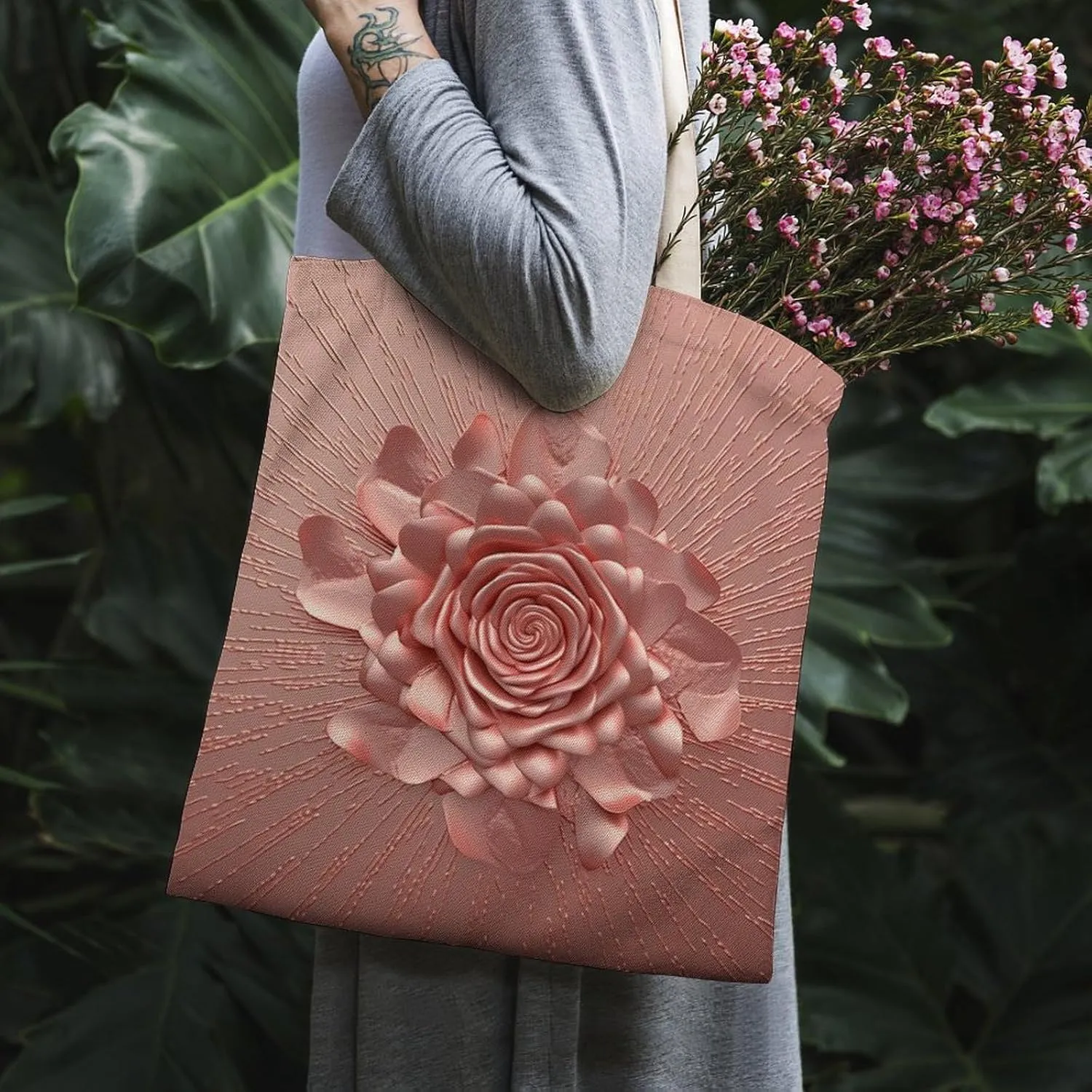 Tote Bag Laptop Handbag Steam Locomotive Train Grocery Bag Canvas Shoulder Bag Crossbody Bag for Travel